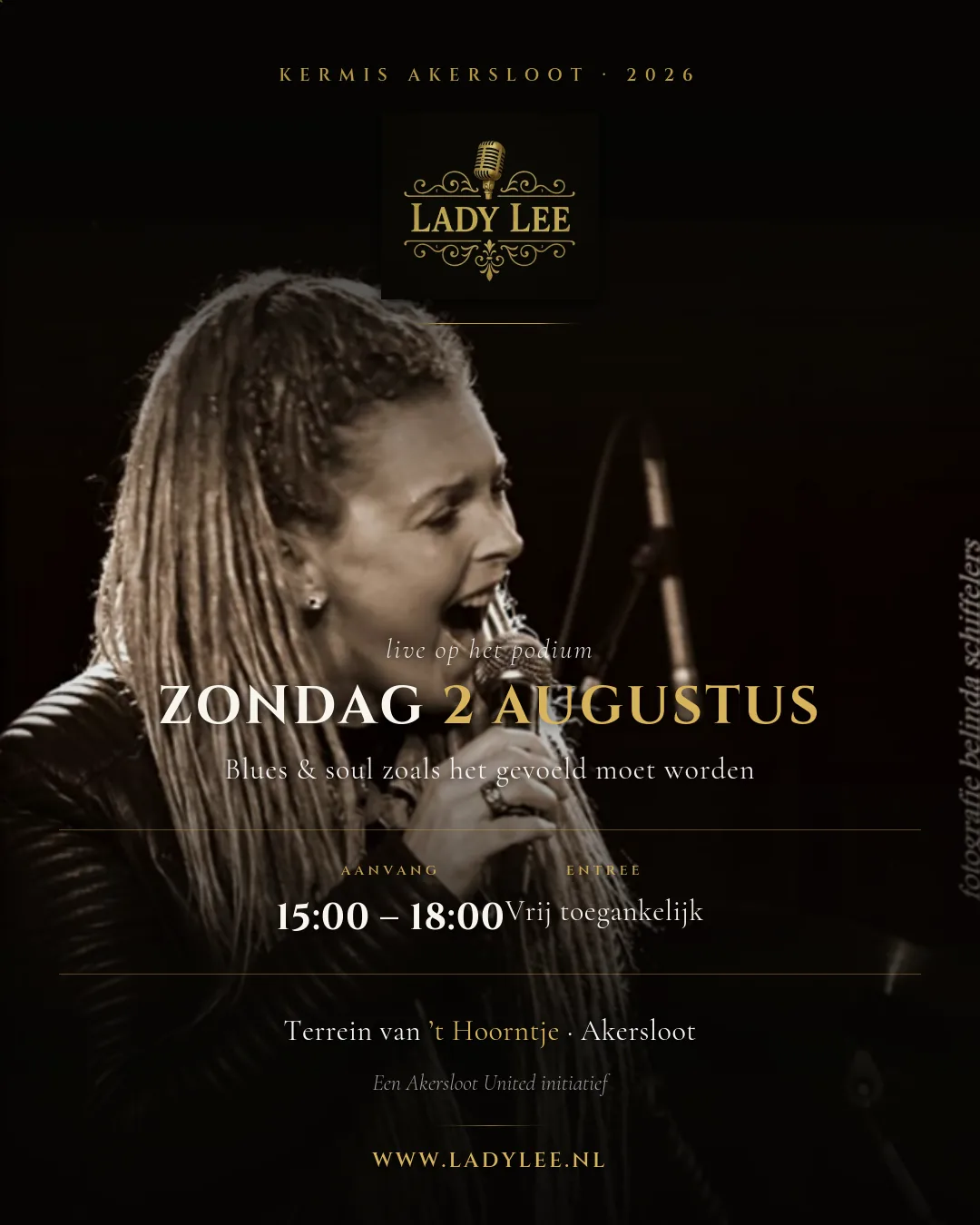 Lady Lee live op Kermis Akersloot, zondag 2 augustus 2026