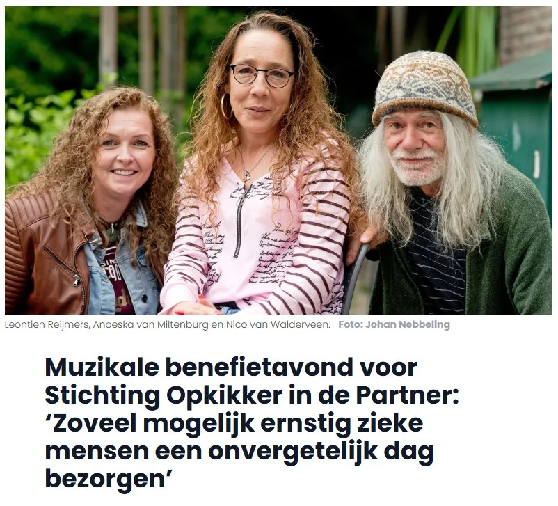 Lady Lee bij benefietavond Stichting Opkikker