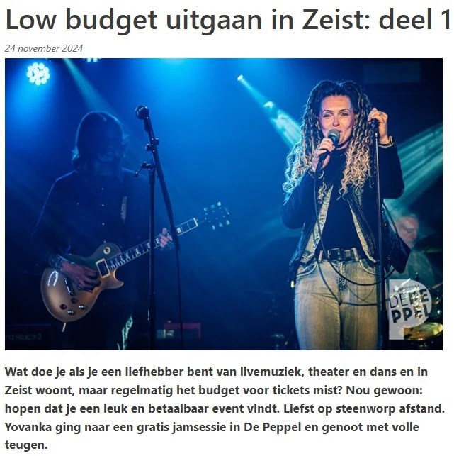 Lady Lee live op het podium — foto De Peppel / Zeister Magazine